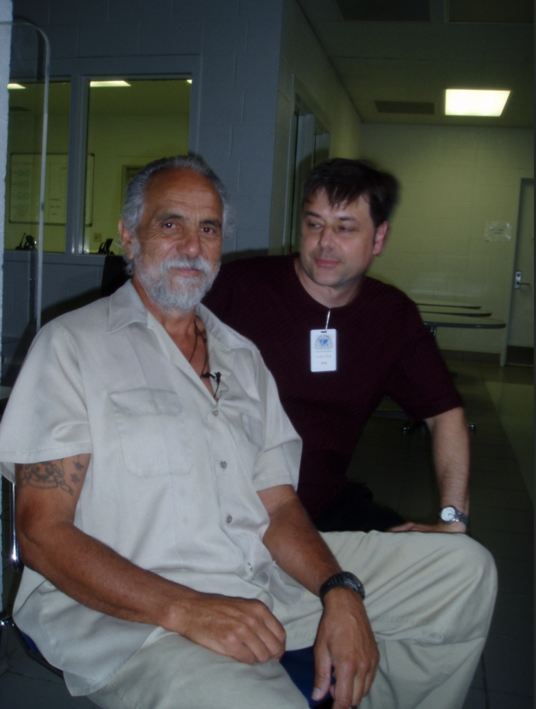 Tommy Chong & Kevin in a private prison -Taft.  Little known fact - Tommy's cellmate was Jordan Belford & Tommy inspired him to write "Wolf of Wall Street" 
